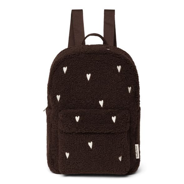 STUDIO NOOS TEDDY MIDI BACKPACK BATŮŽEK S PŘEDNÍ KAPSOU CHOCOLATE HEARTS - DOPLŇKY - PRO MAMINKY