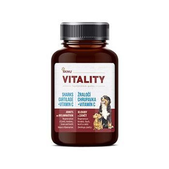 AKINU VITALITY ŽRALOČÍ CHRUPAVKA+VITAMÍN C DOPLNĚK STRAVY PRO PSY 150 KS - DOPLŇKY STRAVY PRO PSY - CHOVATELSKÉ POTŘEBY MALVÍKZOO