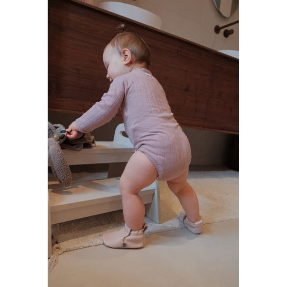 LODGER KOŽENÉ CAPÁČKY POWDER 9 - 12 MĚSÍCŮ - KOJENECKÉ CAPÁČKY - PRO DĚTI