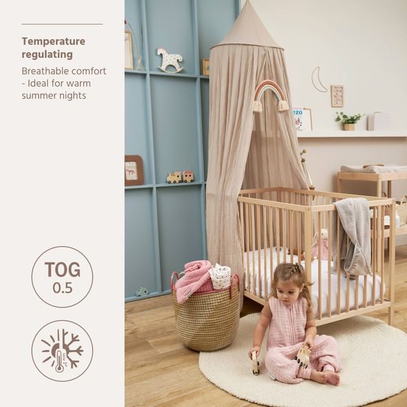 MEYCO LETNÍ MUŠELÍNOVÝ JUMPER VEL.92 - SOFT PINK - SPACÍ PYTLE - SPINKÁNÍ