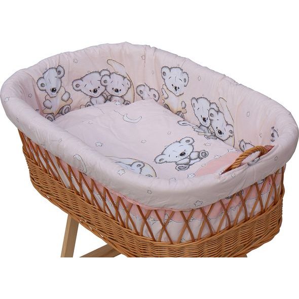 SCARLETT MOJŽÍŠŮV KOŠÍK S PODVOZKEM PRO MIMINKO TORO RŮŽOVÁ - KOŠÍKY A KOLÉBKY - SPINKÁNÍ