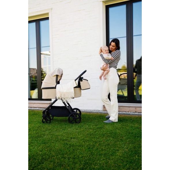 MOMI 2V1 GISELLE ŠEDÝ 2024 - DVOJKOMBINACE - KOČÁRKY A PŘÍSLUŠENSTVÍ