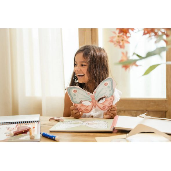 LITTLE DUTCH KNIHA S VYSTŘIHOVACÍMI MASKAMI ROSA - VÝTVARNÉ POMŮCKY A HRAČKY - PRO DĚTI