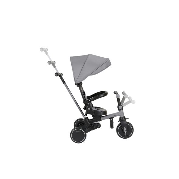 KIKKABOO TŘÍKOLKA 8V1 ALUMA GREY - TŘÍKOLKY ŠLAPACÍ - NOŠENÍ & SPORT