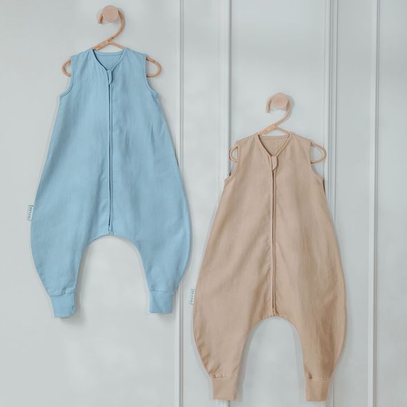 MEYCO LETNÍ LNĚNÝ JUMPER 80 - TAUPE - SPACÍ PYTLE - SPINKÁNÍ