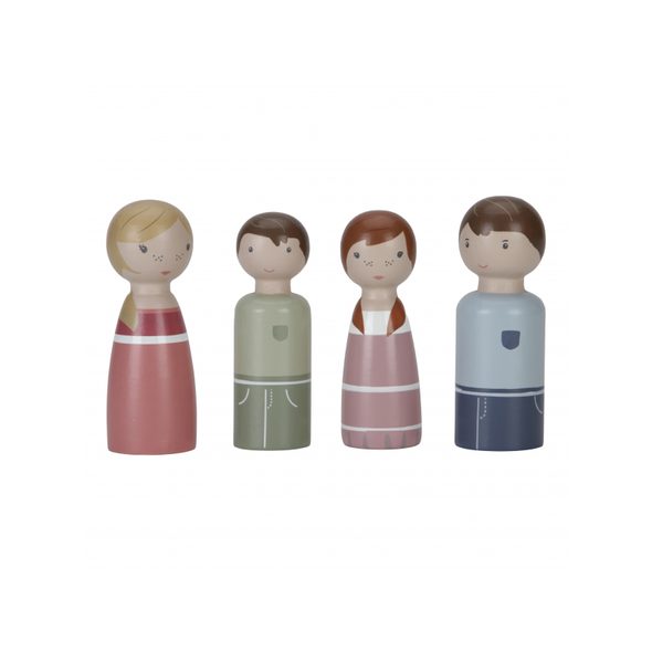 LITTLE DUTCH SADA DŘEVĚNÝCH PANENEK FAMILY ROSA - DŘEVĚNÉ HRAČKY - PRO DĚTI