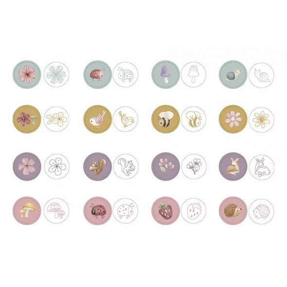 LITTLE DUTCH RAZÍTKA SAMOBARVICÍ 16 KS FAIRY GARDEN - LITTLE DUTCH - PRO DĚTI