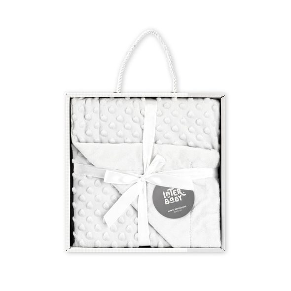 INTERBABY DEKA EXTRA MĚKKÁ KULIČKY - BÍLÁ - DĚTSKÉ DEKY PRO MIMINKA - SPINKÁNÍ