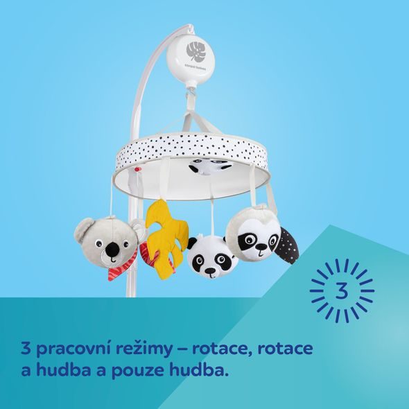 CANPOL BABIES SENZORICKÝ PLYŠOVÝ KOLOTOČ S MELODIEMI/BLUETOOTH BABIESBOO - KOLOTOČE NA POSTÝLKU - PRO DĚTI