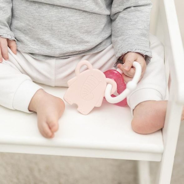 NATTOU KOUSÁTKO SILIKONOVÉ S CHLADÍCÍ ČÁSTÍ BEZ BPA RŮŽOVÝ SLONÍK - KOUSÁTKA - PRO DĚTI