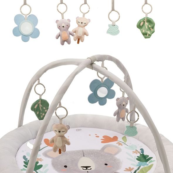 KINDERKRAFT DEKA HRACÍ S HRAZDIČKOU COZYPLAY LIGHT GREY - HRACÍ PODLOŽKY NA ZEM - SPINKÁNÍ