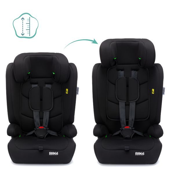 FILLIKID AUTOSEDAČKA OLLI 76-150 CM BLACK - AUTOSEDAČKY 15-36KG - AUTOSEDAČKY A PŘÍSLUŠENSTVÍ