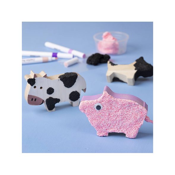 CREATIV COMPANY KREATIVNÍ SADA ZVÍŘATA Z FARMY DŘEVĚNÁ - VÝTVARNÉ POMŮCKY A HRAČKY - PRO DĚTI