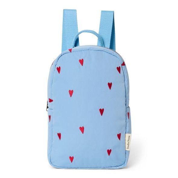 STUDIO NOOS PUFFY MINI BACKPACK BATŮŽEK LIGHT BLUE HEARTS - ORGANIZÉRY A KOŠÍKY - KOČÁRKY A PŘÍSLUŠENSTVÍ