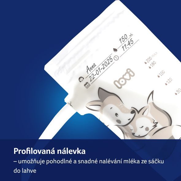 LOVI SÁČKY K UCHOVÁVÁNÍ ODSÁTÉHO MLÉKA 25 KS BUDDY BEAR - USKLADNĚNÍ MATEŘSKÉHO MLÉKA - KRMENÍ