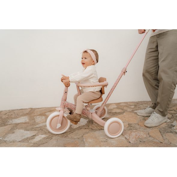 LITTLE DUTCH TŘÍKOLKA 4V1 PINK - TŘÍKOLKY ŠLAPACÍ - NOŠENÍ & SPORT