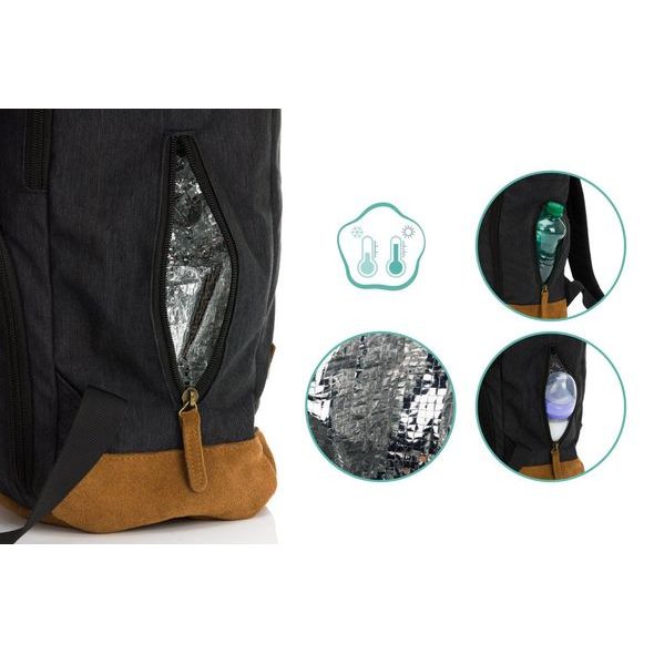 FILLIKID BATOH NA PLENY BERLIN BLACK MELANGE - PŘEBALOVACÍ BATOHY - KOČÁRKY A PŘÍSLUŠENSTVÍ