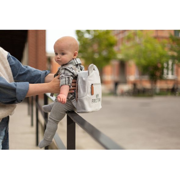 CHILDHOME DĚTSKÝ BATOH MY FIRST BAG CANVAS GREY - BATOHY A TAŠKY - PRO DĚTI