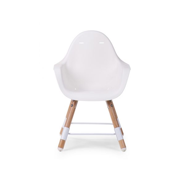 CHILDHOME ŽIDLIČKA 2V1 EVOLU 2 NATURAL / WHITE - JÍDELNÍ ŽIDLIČKY DŘEVĚNÉ - KRMENÍ