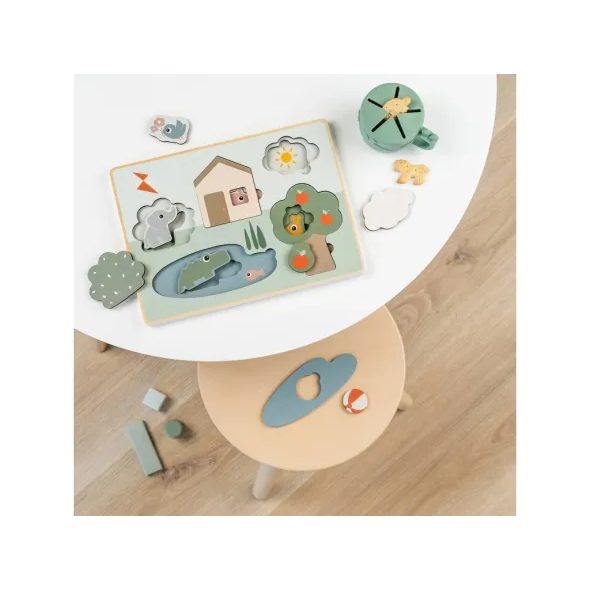 DONE BY DEER DŘEVĚNÉ PUZZLE DEER FRIENDS - MIX BAREV - STAVEBNICE A PUZZLE - PRO DĚTI