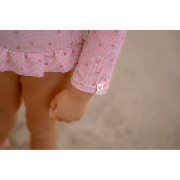 LITTLE DUTCH PLAVKY DLOUHÝ RUKÁV SUNNY FLOWERS BLUSH VEL. 98/104 - KOJENECKÉ PLAVKY - KOUPÁNÍ A ZDRAVÍ