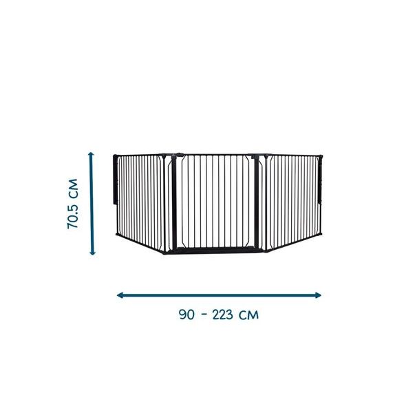 BABY DAN UNIVERZÁLNÍ PROSTOROVÁ ZÁBRANA BABYDAN COMBIFIT L, ČERNÁ - OHRÁDKY - KOUPÁNÍ A ZDRAVÍ