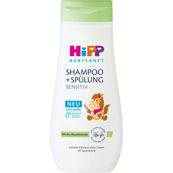 HIPP BABYSANFT DĚTSKÝ ŠAMPON S KONDICIONÉREM (KONÍK) 200ML - NOVÉ SLOŽENÍ - ŠAMPONY A KOSMETIKA - KOUPÁNÍ A ZDRAVÍ