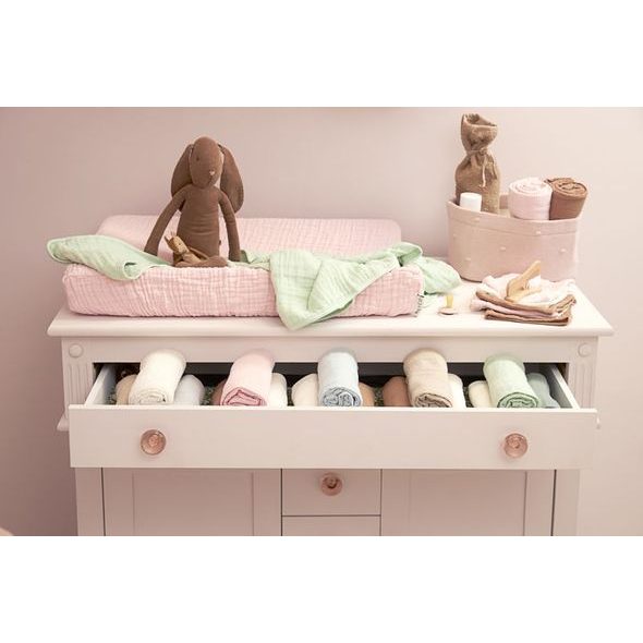 MEYCO MUŠELÍNOVÉ PLENY 3-BALENÍ - OFFWHITE/LIGHT GREY/SAND - LÁTKOVÉ PLENY SKLÁDANÉ - PŘEBALOVÁNÍ