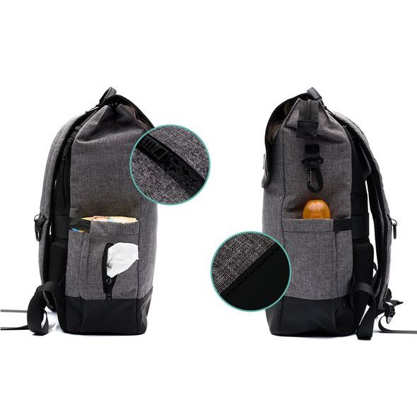 FILLIKID BATOH NA PLENY OSAKA GREY MELANGE - PŘEBALOVACÍ BATOHY - KOČÁRKY A PŘÍSLUŠENSTVÍ