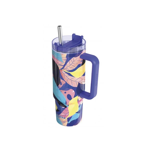 QUOKKA NEREZOVÝ TERMOHRNEK S BRČKEM VIBE MIDNIGHT FOREST 880 ML - SPORTOVNÍ LAHVE - KRMENÍ