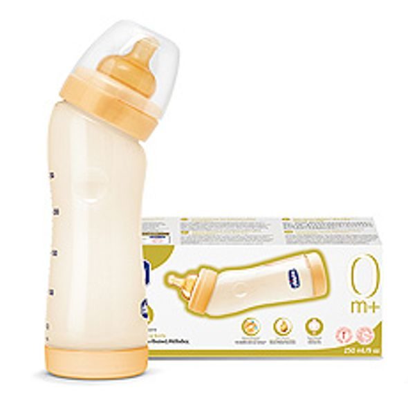 CHICCO FYZIOLOGICKÁ PES LÁHEV ANGLED WELL-BEING EVOLUTION,250ML,KAUČUKOVÝ DUDLÍK,NORMÁLNÍ PRŮTOK - KOJENECKÉ LAHVE - KRMENÍ