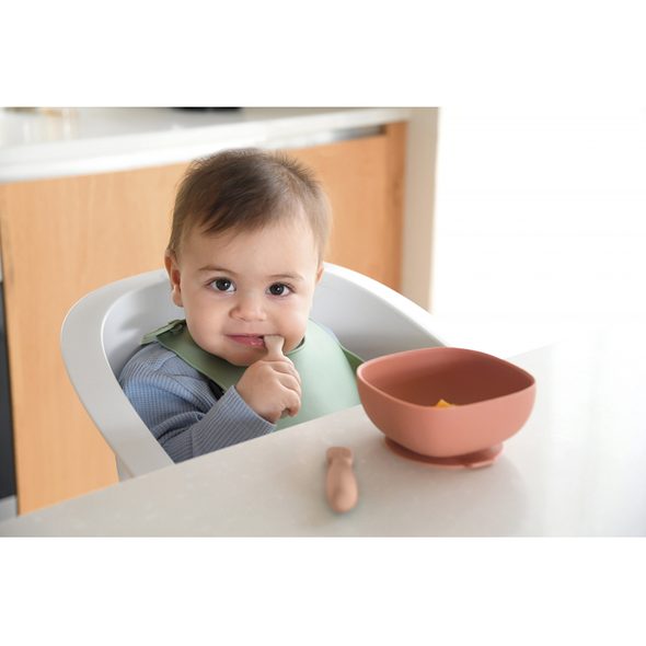 BEABA PRVNÍ TRÉNOVACÍ LŽIČKY SILIKONOVÉ 2 KS PRALINE / CLAY - LŽIČKY A PŘÍBORY - KRMENÍ