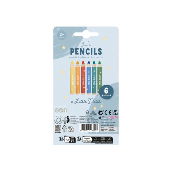 LITTLE DUTCH PASTELKY 6 KS JIM - LITTLE DUTCH - PRO DĚTI