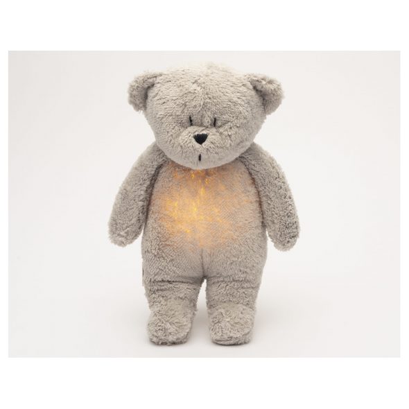 MOONIE USÍNÁČEK MEDVĚD 2.0 ORGANIC GREY - USÍNÁČCI ŠUMÍCÍ / S TLUKOTEM - PRO DĚTI