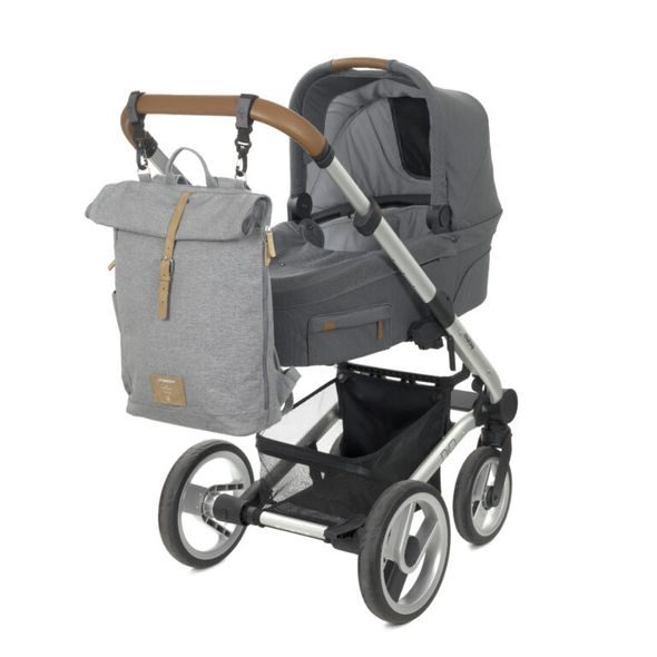 LÄSSIG FAMILY GREEN LABEL ROLLTOP BACKPACK GREY MÉLANGE - LIMITED EDITION - PŘEBALOVACÍ BATOHY - KOČÁRKY A PŘÍSLUŠENSTVÍ