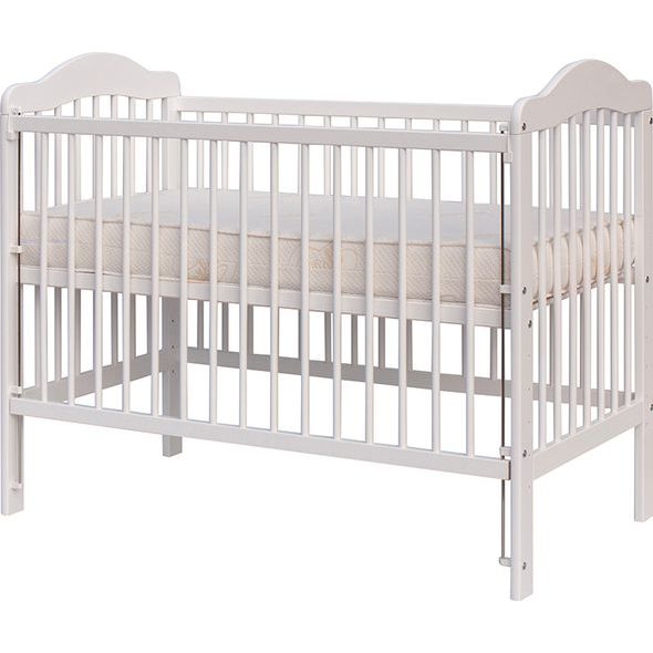 SCARLETT DĚTSKÁ POSTÝLKA SE STAHOVACÍM BOKEM SCARLETT ALEK (BOROVICE) BÍLÁ 120X60CM - DŘEVĚNÉ POSTÝLKY - SPINKÁNÍ