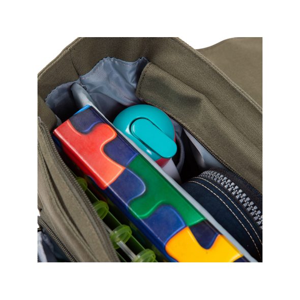 CHILDHOME ŠKOLNÍ TAŠKA CANVAS KHAKI - BATOHY A TAŠKY - PRO DĚTI