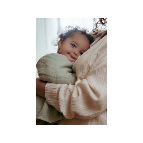 LITTLE DUTCH PLENA ZAVINOVACÍ 120X120 CM PURE SAGE - ZAVINOVACÍ PLENY / OSUŠKY VELKÉ - PŘEBALOVÁNÍ