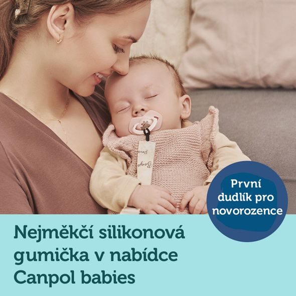 CANPOL BABIES SET SYMETRICKÝCH SILIKONOVÝCH DUDLÍKŮ 0-6M BONJOUR PARIS RŮŽOVÝ - ŠIDÍTKA A DOPLŇKY - KRMENÍ