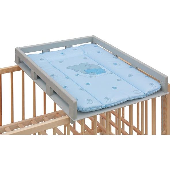 SCARLETT PŘEBALOVACÍ PULT OGY NA POSTÝLKU ŠEDÝ S PŘEBALOVACÍ PODLOŽKOU SLON MODRÝ - PŘEBALOVACÍ PULTY - PŘEBALOVÁNÍ