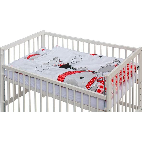 SCARLETT DĚTSKÁ POSTÝLKA S KOMPLETNÍ VÝBAVOU SCARLETT 120 X 60 CM - BANDY - DŘEVĚNÉ POSTÝLKY - SPINKÁNÍ