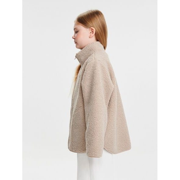 LEOKID FLEECOVÁ BUNDA THEO ALMOND MILK VEL. 122 - BUNDY - PRO DĚTI