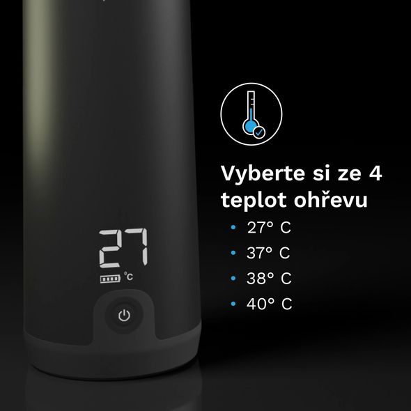 BABY BREZZA SUPERFAST PORTABLE WARMER - PŘENOSNÝ OHŘÍVAČ NA MLÉKO BLACK - KUCHYŇSKÉ PŘÍSTROJE - KRMENÍ