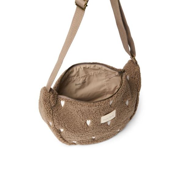 STUDIO NOOS TEDDY HEARTS ADULT FANNY KABELKA BROWN HEARTS - ORGANIZÉRY A KOŠÍKY - KOČÁRKY A PŘÍSLUŠENSTVÍ