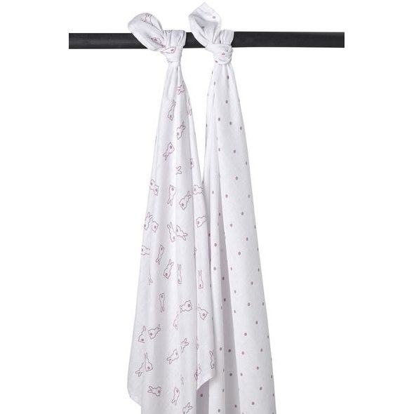 MEYCO PLENY 2-BALENÍ RABBIT LILAC - ZAVINOVACÍ PLENY / OSUŠKY VELKÉ - PŘEBALOVÁNÍ