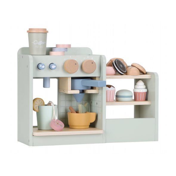 LITTLE DUTCH KÁVOVAR DŘEVĚNÝ VELKÝ S PŘÍSLUŠENSTVÍM COFFEE HOUSE - LITTLE DUTCH - PRO DĚTI