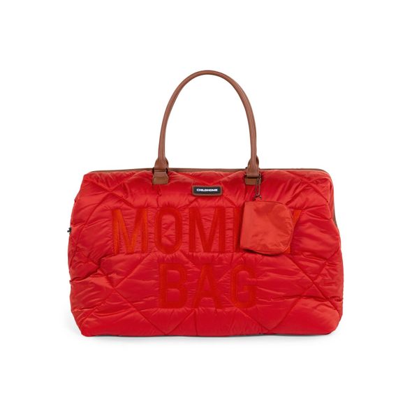 CHILDHOME PŘEBALOVACÍ TAŠKA MOMMY BAG PUFFERED RED - PŘEBALOVACÍ TAŠKY - KOČÁRKY A PŘÍSLUŠENSTVÍ