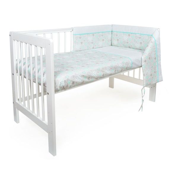 TOMI POVLEČENÍ TISK SRDCE PLNÁ (MANTINEL 180CM) AKCE - POVLEČENÍ DO POSTÝLKY - SPINKÁNÍ