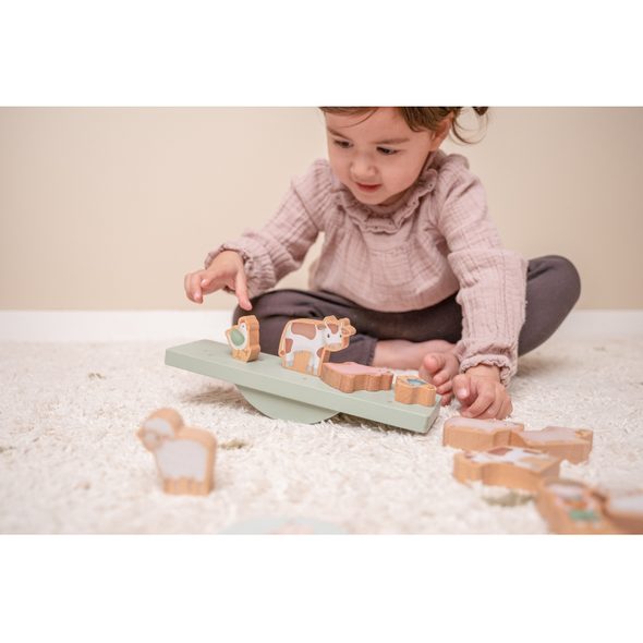LITTLE DUTCH BALANČNÍ HRA DŘEVĚNÁ FARMA - AKTIVNÍ HRAČKY - PRO DĚTI