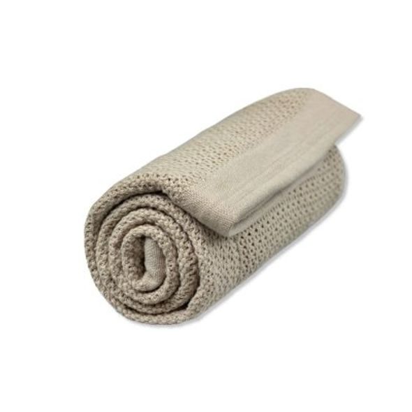 VINTER & BLOOM DEKA SOFT GRID ORGANIC PEBBLE GREIGE - DĚTSKÉ DEKY PRO MIMINKA - SPINKÁNÍ